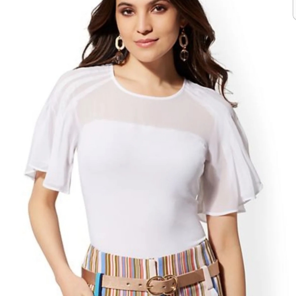 Brand New Ny & Company Blouse (Size M) White